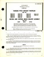 Supplement Overhaul for Variable Pitch Aircraft Propeller 43E60 Deicing and Control Brush Bracket Assembly Part No. 88870, 88842, 507835 