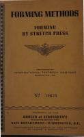 Forming Methods - Forming by Stretch Press - Bureau of Aeronautics