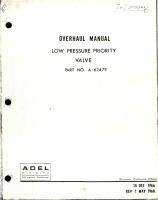 Overhaul Manual for Low Pressure Priority Valve - Part A-62479 