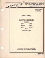 Parts Catalog for Electric Motors - Models C583, C865, D289C, D363, D378, D388-1, and D403 