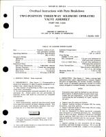 Overhaul Instructions with Parts Breakdown for Two-Position Three-Way Solenoid Operated Valve Assembly - Part 11200