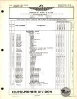 Eclipse-Pioneer Service Parts List for Instrument Parts Catalog Automatic Pilot - Amplifier-Throttle Servo Type 15403