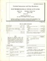 Overhaul Instructions with Parts Breakdown for Electromechanical Linear Actuator - Part 31534-1