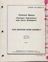 Overhaul Instructions with Parts Breakdown for Fuel Booster Pump Assembly - Part 125027-100