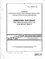 Operation, Service, Overhaul with Parts Breakdown for Computing Gun Sights - K-14 and K18 Series 