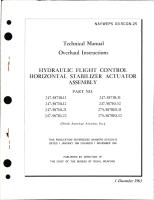 Overhaul Instructions for Hydraulic Flight Control Horizontal Stabilizer Actuator Assembly - Part 247-58710 Series