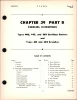 Overhaul Instruction for Cartridge Starters and Breeches, Chapter 39 Part B