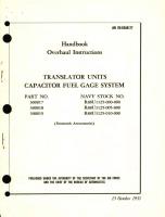 Overhaul Instructions for Translator Units Capacitor Fuel Gage System, Part No. 300017, 300018, 300019 