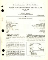 Overhaul Instructions with Parts Breakdown for Motor Actuated Butterfly Shut-Off Valve - Part 110085 