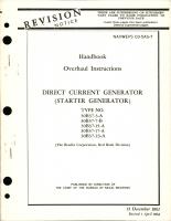 Overhaul Instructions for Direct Current Generator (Starter Generator) 