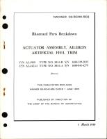 Illustrated Parts Breakdown for Actuator Assembly, Aileron Artificial Feel Trim Part Numbers AL-1910 and AL-1423-1