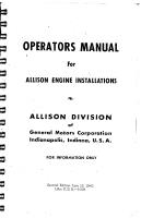 Operators Manual - Allison V-1710 Engine Installation