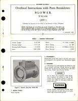 Overhaul Instructions with Parts Breakdown for Blower - X702-169 