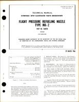 Overhaul Instructions with Parts Breakdown for Flight Pressure Refueling Nozzle Type Ma-2 Part No. 2630110