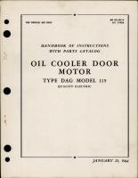 Handbook of Instruction with Parts Catalog for Oil Cooler Door Motor - Type DAG Model 115 