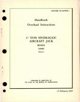 Overhaul Instructions for 17 Ton Hydraulic Aircraft Jack - Model 1980R
