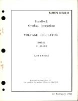 Overhaul Instructions for Voltage Regulator - Model 51107-003