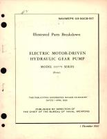 Illustrated Parts Breakdown for Electric Motor-Driven Hydraulic Gear Pump Model 111775 Series 