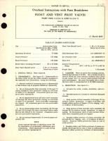 Overhaul Instructions with Parts Breakdown for  Float and Vent Pilot Valves Part No. 9-1254-51 and 9-1254-71