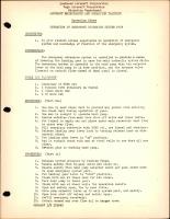 P-38 Hydraulics - Operation of Emergency Extension System for P-38