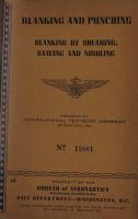 Blanking and Punching - Blanking by Shearing, Sawing, and Nibbling - Bureau of Aeronautics