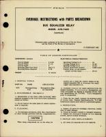 Overhaul Instructions with Parts Breakdown for Bus Equalizer Relay - Model AVR-743G 