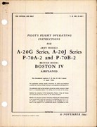 Pilot's Flight Operating Instructions for A-20G, A-20J Series, P-70A-2, and P-70B-2
