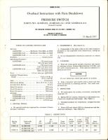 Overhaul Instructions with Parts Breakdown for Pressure Switch - Parts AL58D1052, AL58D1045-A11, and AL58D1045-A12