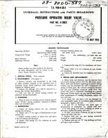 Overhaul Instructions with Parts Breakdown for Pressure Operated Relief Valve - Part A-20021