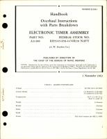 Overhaul Instructions with Parts Breakdown for Electronic Timer Assembly - Part A31408
