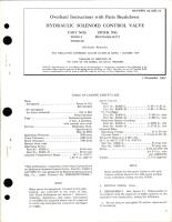 Overhaul Instructions with Parts Breakdown for Hydraulic Solenoid Control Valve - Parts 51000-2 and 51000-10