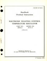 Overhaul Instructions for Electronic Floating Control Temperature Regulator Part No. 30058-34 Model No. ACT1-21