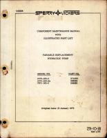 Maintenance Manual with Illustrated Parts List for Variable Displacement Hydraulic Pump 
