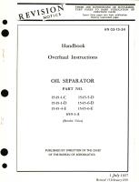 Overhaul Instructions for Oil Separator Part No. 1545, 659 