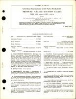 Overhaul Instructions with Parts Breakdown for Pressure Fueling Shutoff Valves - Parts 1-156-1 and 1-156-51 