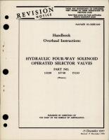 Overhaul Instructions for Hydraulic Four Way Solenoid Operated Selector Valves - Parts 14100, 14740 and 15130