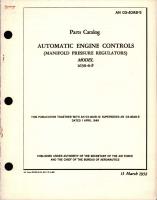 Parts Catalog for Automatic Engine Controls (Manifold Pressure Regulators) - Model 1630-6-F