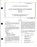 Illustrated Parts Breakdown for Valve, 3 and 4 Position, 4 Way, Solenoid HPC124100
