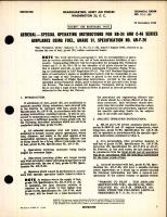 Special Operating Instructions for RB-34 and C-46 Series Airplanes using Fuel Grade 91