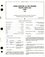 Overhaul Instructions with Parts Breakdown for Three-Port Control Valve Part No. 871621