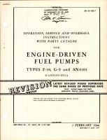 Operation, Service, & Overhaul Instructions with Parts Catalog for Engine-Driven Fuel Pumps