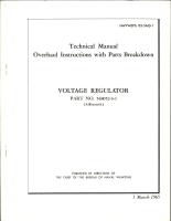 Overhaul Instructions with Parts Breakdown for Voltage Regulator - Part 548052-3-1