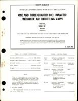 Overhaul Instructions with Parts Breakdown for 1 3/4" Diameter Pneumatic Air Throttling Valve - Parts 105058, SR 1, and 105058-4