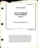 Parts Catalog for Hot Air Shut-Off Valve Assembly - Model 1501