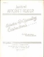 Service and Operating Instructions for Janitrol ABV-15-D-42 Aircraft Heater