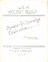 Service and Operating Instructions for Janitrol ABV-15-D-42 Aircraft Heater