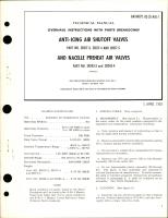 Overhaul Instructions with Parts Breakdown for Anti-Icing Air Shutoff Valves and Nacelle Preheat Air Valves