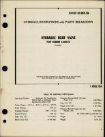 Overhaul Instructions with Parts Breakdown for Hydraulic Relief Valve - Part A-6045-15 