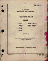 Overhaul Instructions for Solenoid Relay - Type T-I