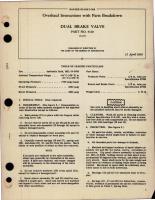 Overhaul Instructions with Parts Breakdown for Dual Brake Valve - Part 5140 